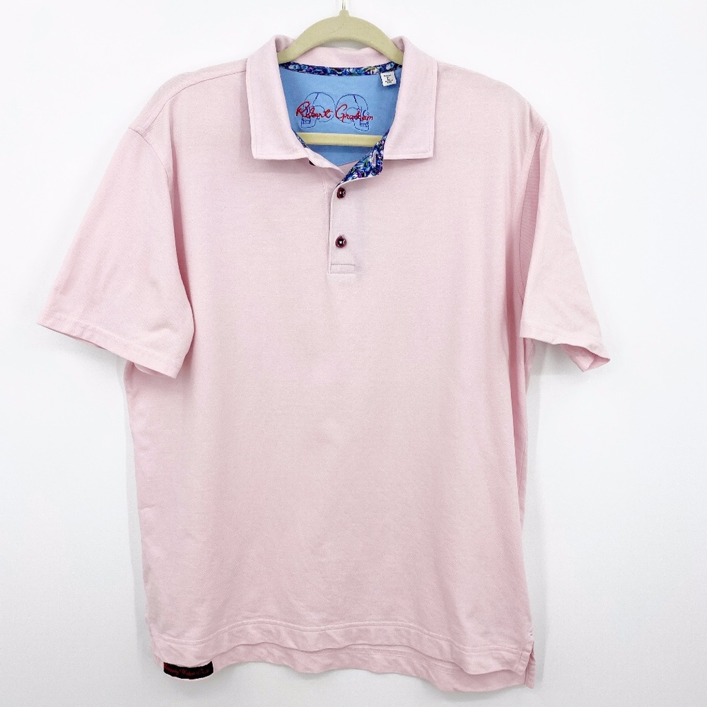 ROBERT GRAHAM Exclusive Skull Heads Polo Sz L